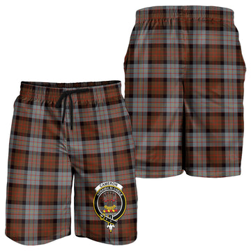 Cameron of Erracht Weathered Tartan Mens Shorts with Family Crest