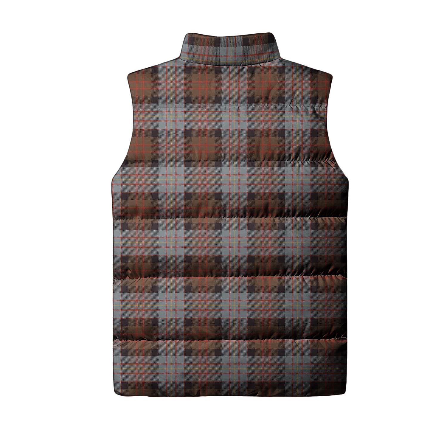 Cameron of Erracht Weathered Tartan Sleeveless Puffer Jacket with Family Crest - Tartanvibesclothing