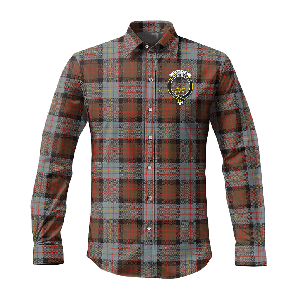 cameron-of-erracht-weathered-tartan-long-sleeve-button-up-shirt-with-family-crest