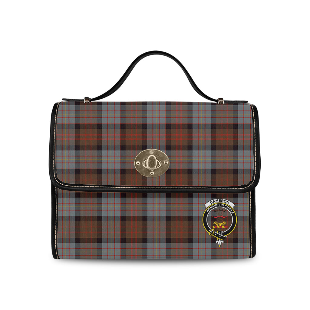 cameron-of-erracht-weathered-tartan-leather-strap-waterproof-canvas-bag-with-family-crest