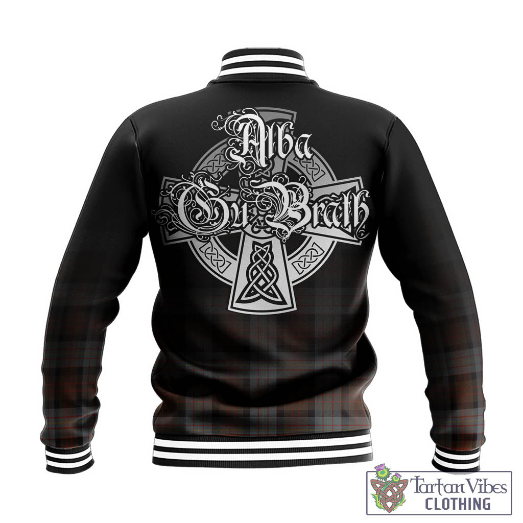 Tartan Vibes Clothing Cameron of Erracht Weathered Tartan Baseball Jacket Featuring Alba Gu Brath Family Crest Celtic Inspired