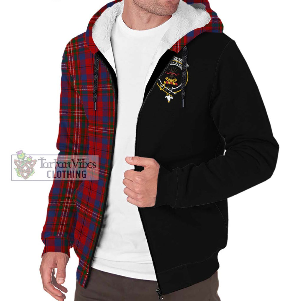 Cameron of Locheil Tartan Sherpa Hoodie with Family Crest and Half Of Me Style Unisex S - Tartanvibesclothing Shop