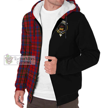 Cameron of Locheil Tartan Sherpa Hoodie with Family Crest and Half Of Me Style