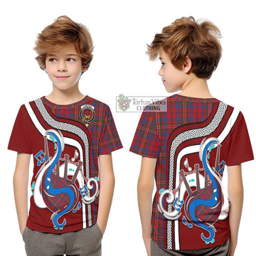 Cameron of Locheil Tartan Kid T-Shirt with Epic Bagpipe Style