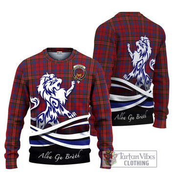 Cameron of Locheil Tartan Ugly Sweater with Alba Gu Brath Regal Lion Emblem