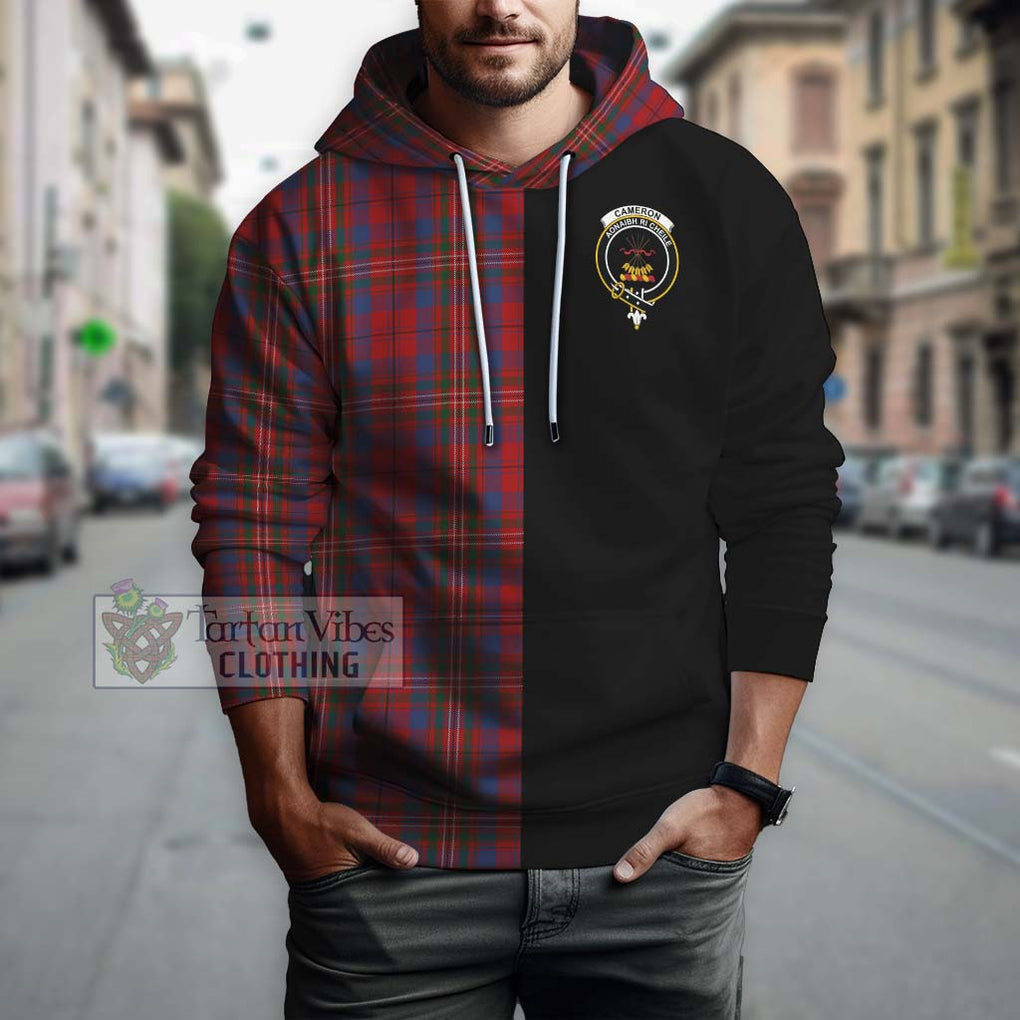 Cameron of Locheil Tartan Hoodie with Family Crest and Half Of Me Style Zip Hoodie - Tartanvibesclothing Shop