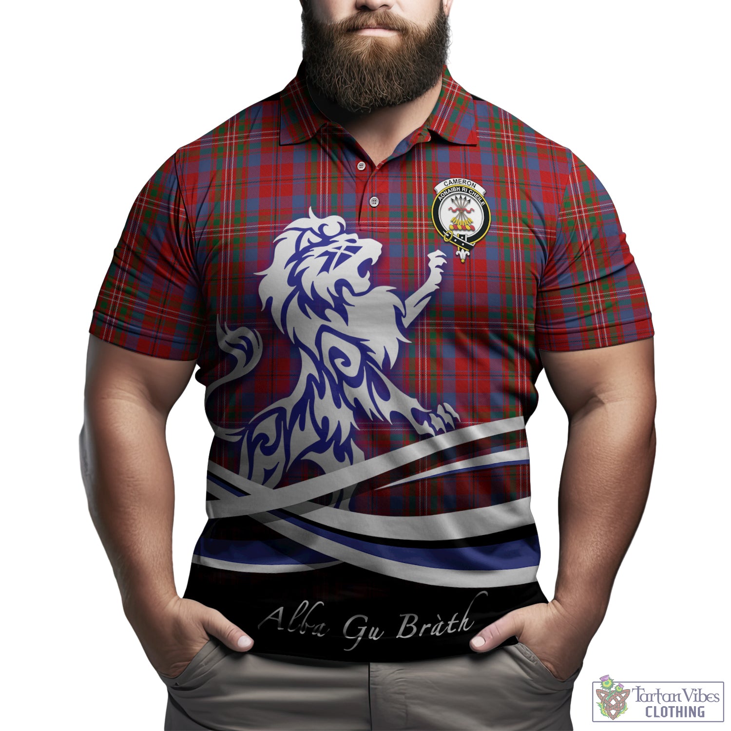 cameron-of-locheil-tartan-polo-shirt-with-alba-gu-brath-regal-lion-emblem