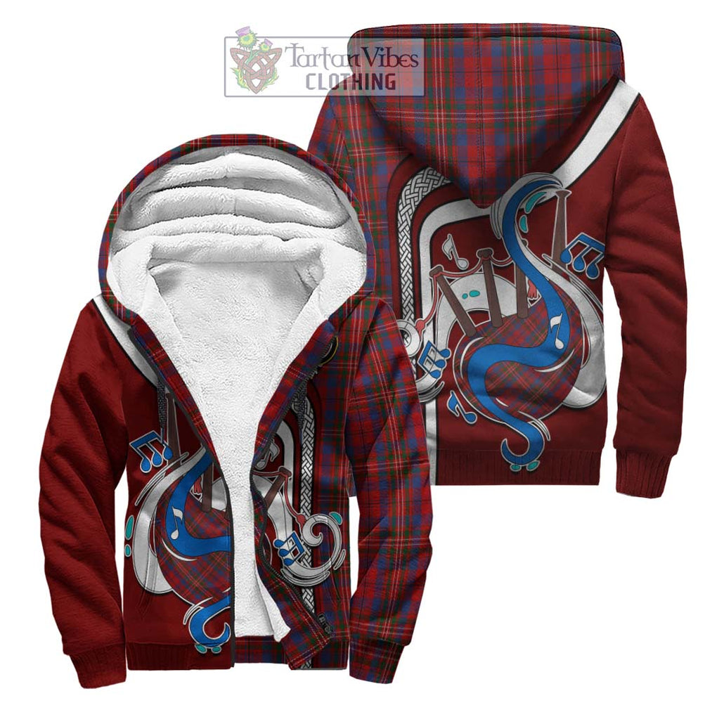 Cameron of Locheil Tartan Sherpa Hoodie with Epic Bagpipe Style Unisex S - Tartanvibesclothing Shop