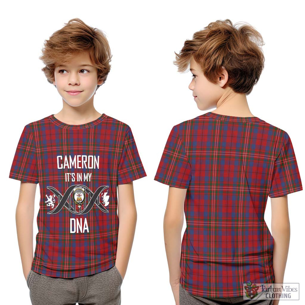 Cameron of Locheil Tartan Kid T-Shirt with Family Crest DNA In Me Style Youth XL Size14 - Tartanvibesclothing Shop