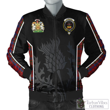 Cameron of Locheil Tartan Bomber Jacket with Family Crest and Scottish Thistle Vibes Sport Style