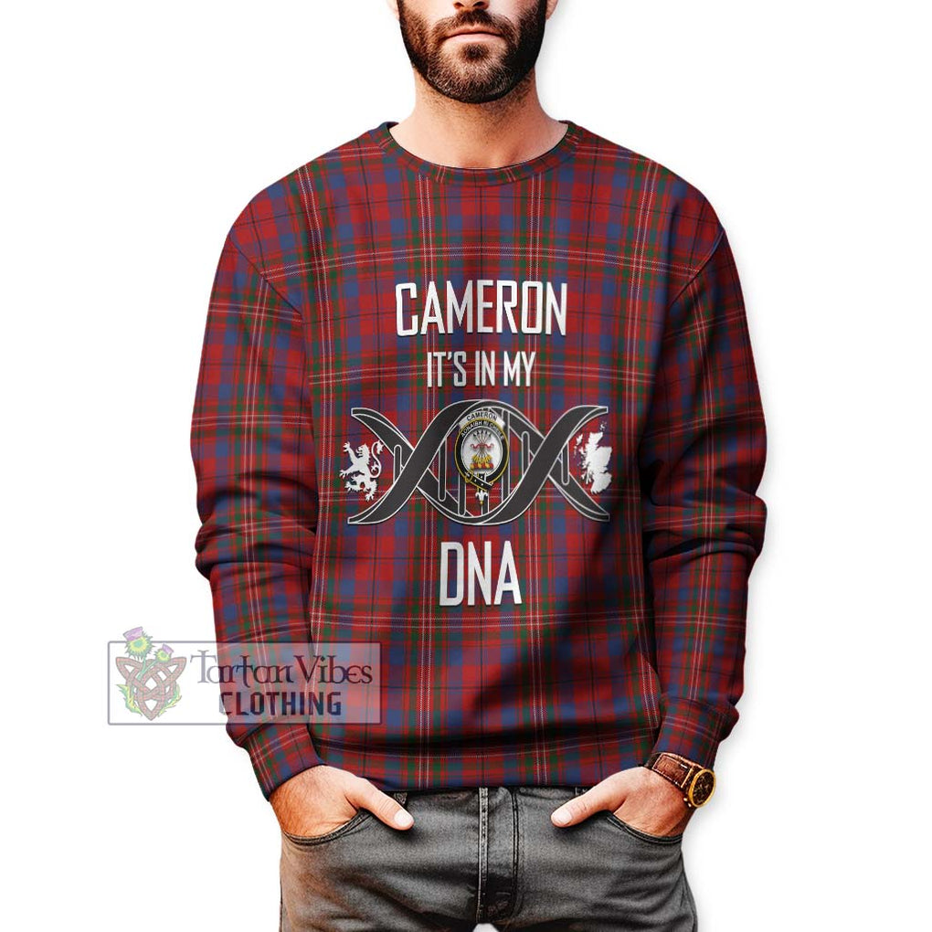 Cameron of Locheil Tartan Sweatshirt with Family Crest DNA In Me Style Unisex - Tartanvibesclothing Shop