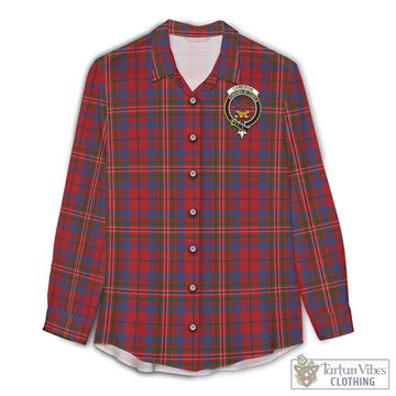 Cameron of Locheil Tartan Women's Casual Shirt with Family Crest