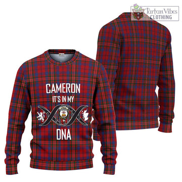 Cameron of Locheil Tartan Ugly Sweater with Family Crest DNA In Me Style