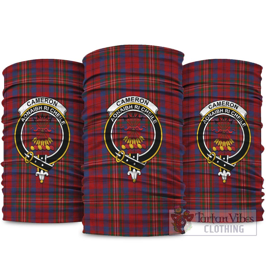 Cameron of Locheil Tartan Neck Gaiters, Tartan Bandanas, Tartan Head Band with Family Crest