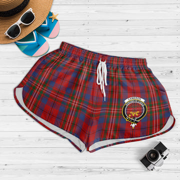 Cameron of Locheil Tartan Womens Shorts with Family Crest