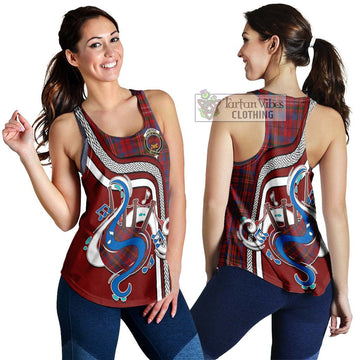 Cameron of Locheil Tartan Women's Racerback Tanks with Epic Bagpipe Style