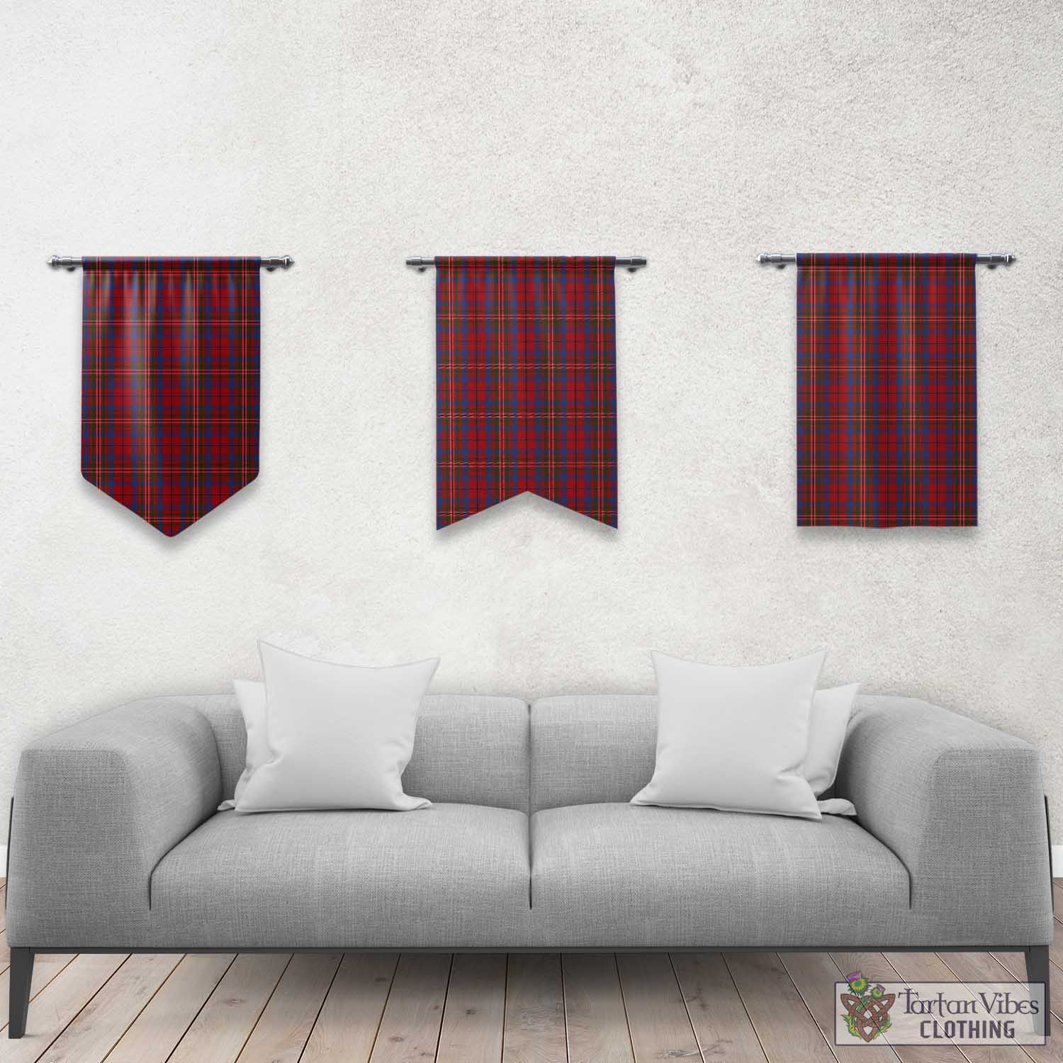 Tartan Vibes Clothing Cameron of Locheil Tartan Gonfalon, Tartan Banner