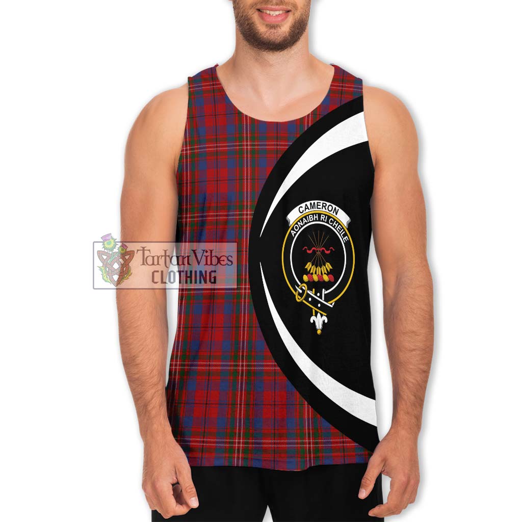 Cameron of Locheil Tartan Men's Tank Top with Family Crest Circle Style Men - Tartan Vibes Clothing