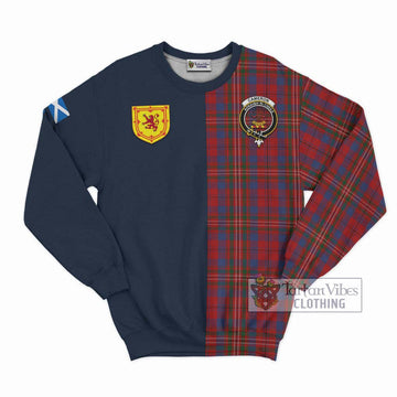 Cameron of Locheil Tartan Sweatshirt Alba with Scottish Lion Royal Arm Half Style