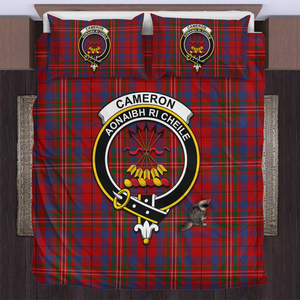 Cameron of Locheil Tartan Bedding Set with Family Crest US Bedding Set - Tartan Vibes Clothing