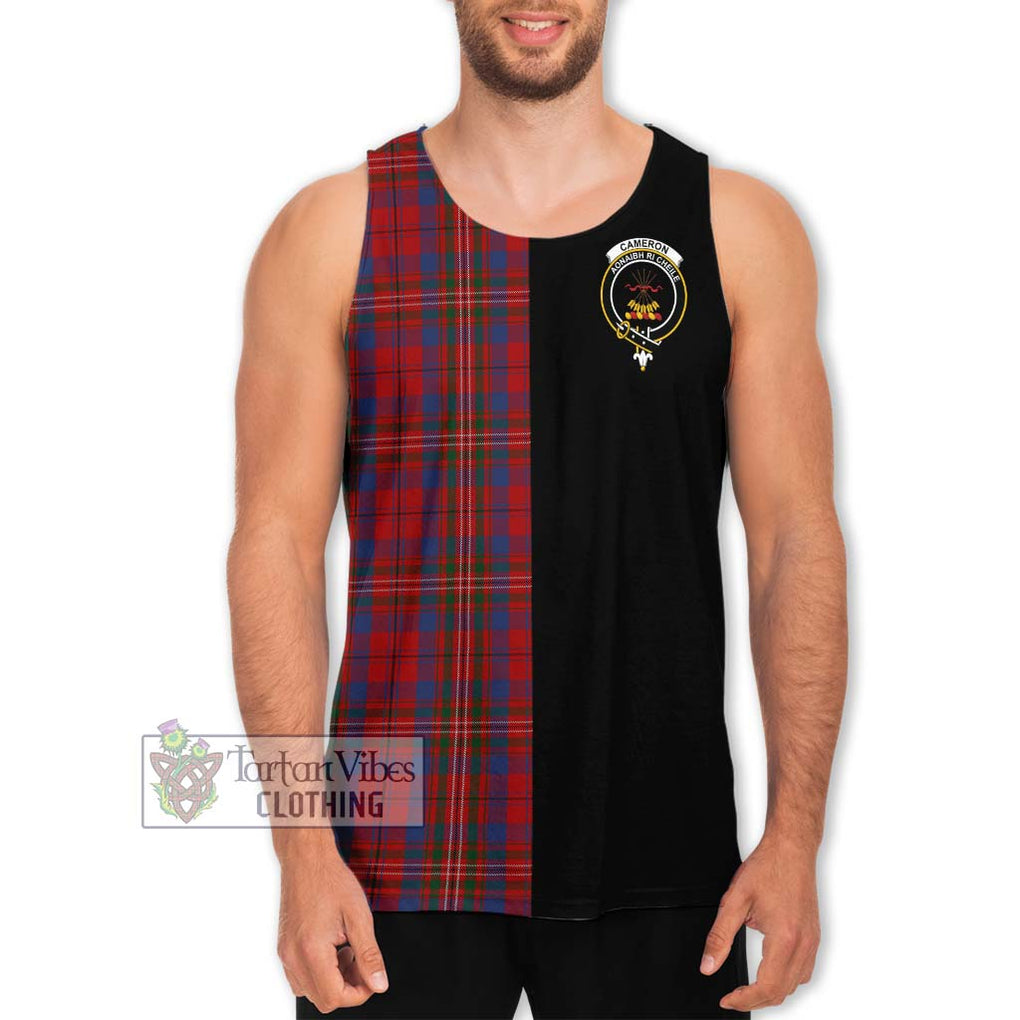 Cameron of Locheil Tartan Men's Tank Top with Family Crest and Half Of Me Style Men - Tartanvibesclothing Shop