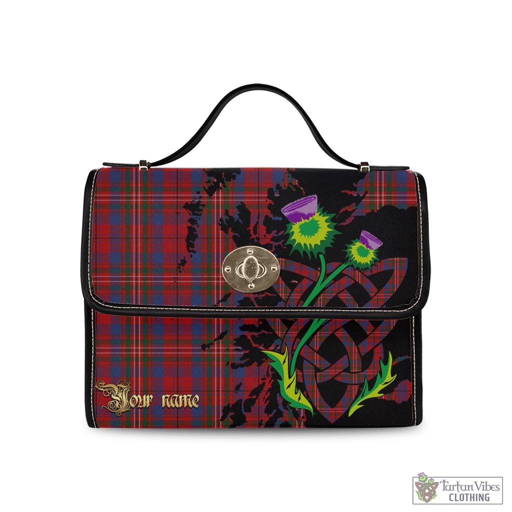 Tartan Vibes Clothing Cameron of Locheil Tartan Waterproof Canvas Bag with Scotland Map and Thistle Celtic Accents