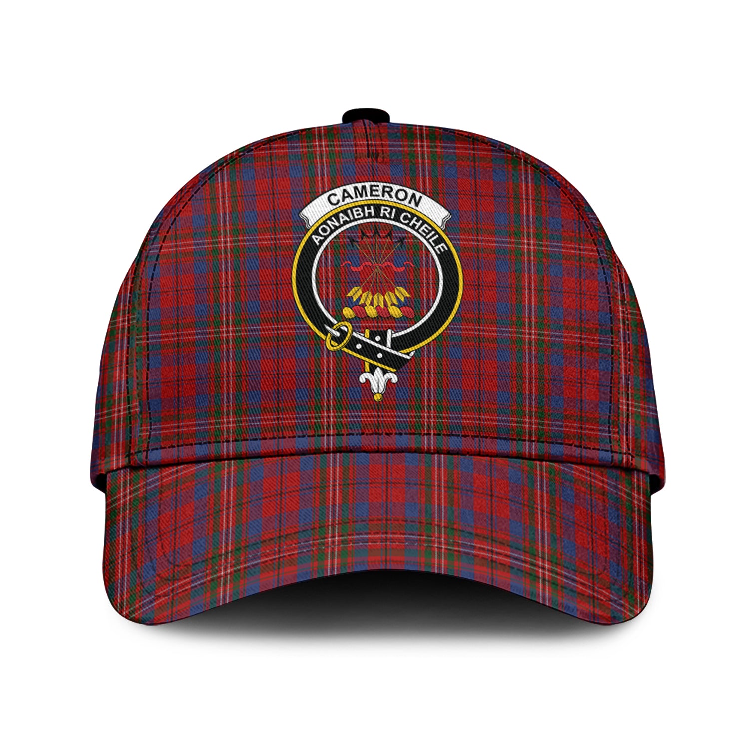 Cameron of Locheil Tartan Classic Cap with Family Crest Classic Cap Universal Fit - Tartan Vibes Clothing