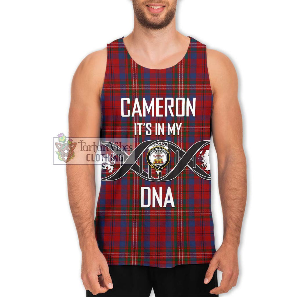 Cameron of Locheil Tartan Men's Tank Top with Family Crest DNA In Me Style Men - Tartanvibesclothing Shop