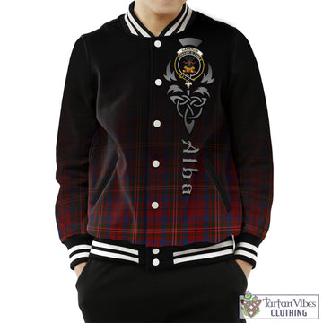 Cameron of Locheil Tartan Baseball Jacket Featuring Alba Gu Brath Family Crest Celtic Inspired