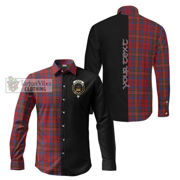 Cameron of Locheil Tartan Long Sleeve Button Shirt with Family Crest and Half Of Me Style