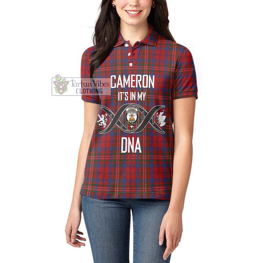 Cameron of Locheil Tartan Women's Polo Shirt with Family Crest DNA In Me Style Women - Tartanvibesclothing Shop