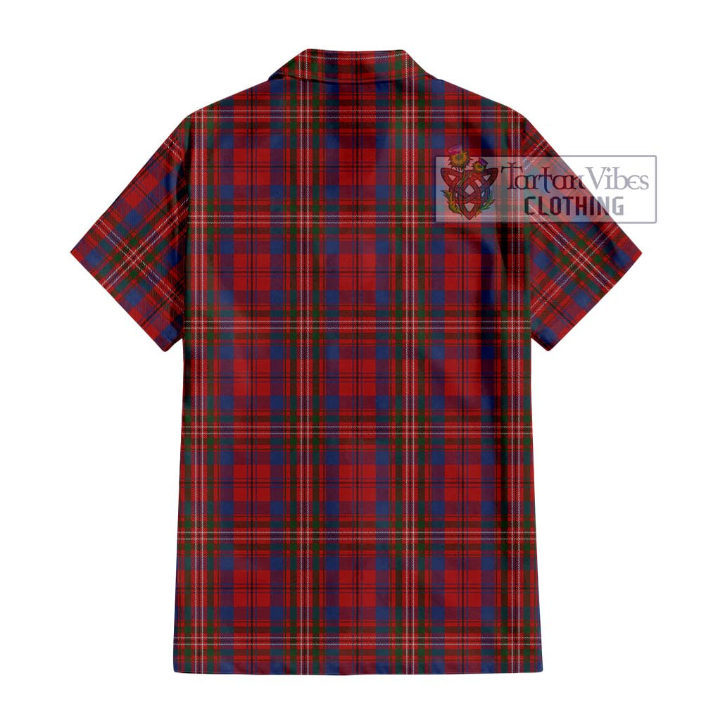 Cameron of Locheil Tartan Short Sleeve Button Shirt with Family Crest DNA In Me Style - Tartanvibesclothing Shop