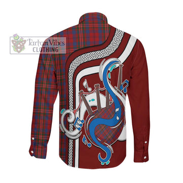 Cameron of Locheil Tartan Long Sleeve Button Shirt with Epic Bagpipe Style