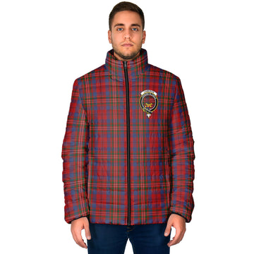 Cameron of Locheil Tartan Padded Jacket with Family Crest