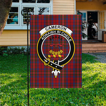 Cameron of Locheil Tartan Flag with Family Crest