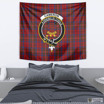 Cameron of Locheil Tartan Tapestry Wall Hanging and Home Decor for Room with Family Crest