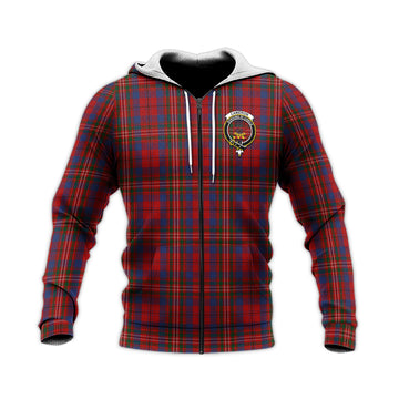 Cameron of Locheil Tartan Knitted Hoodie with Family Crest