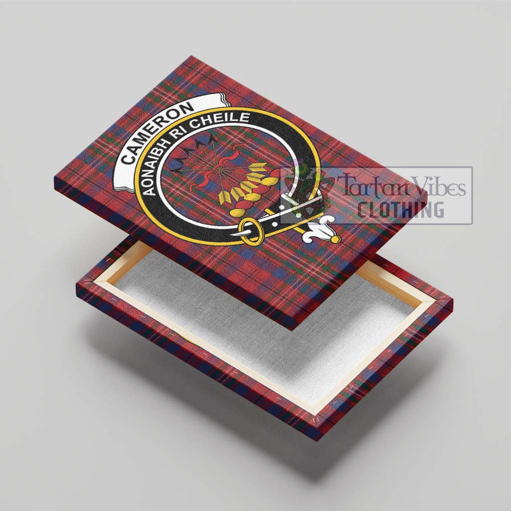 Cameron of Locheil Tartan Canvas Print Wall Art with Family Crest - Tartan Vibes Clothing