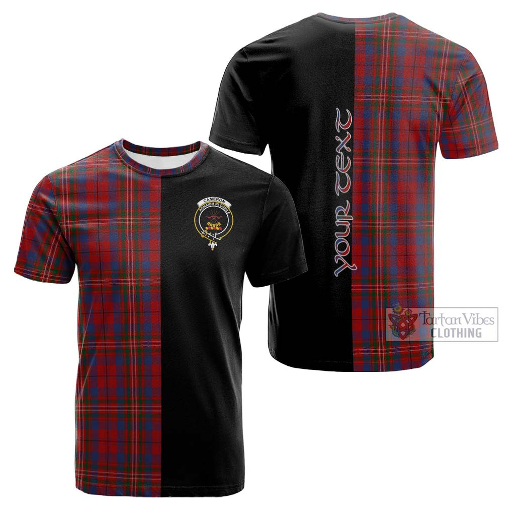 Tartan Vibes Clothing Cameron of Locheil Tartan Cotton T-shirt with Family Crest and Half Of Me Style