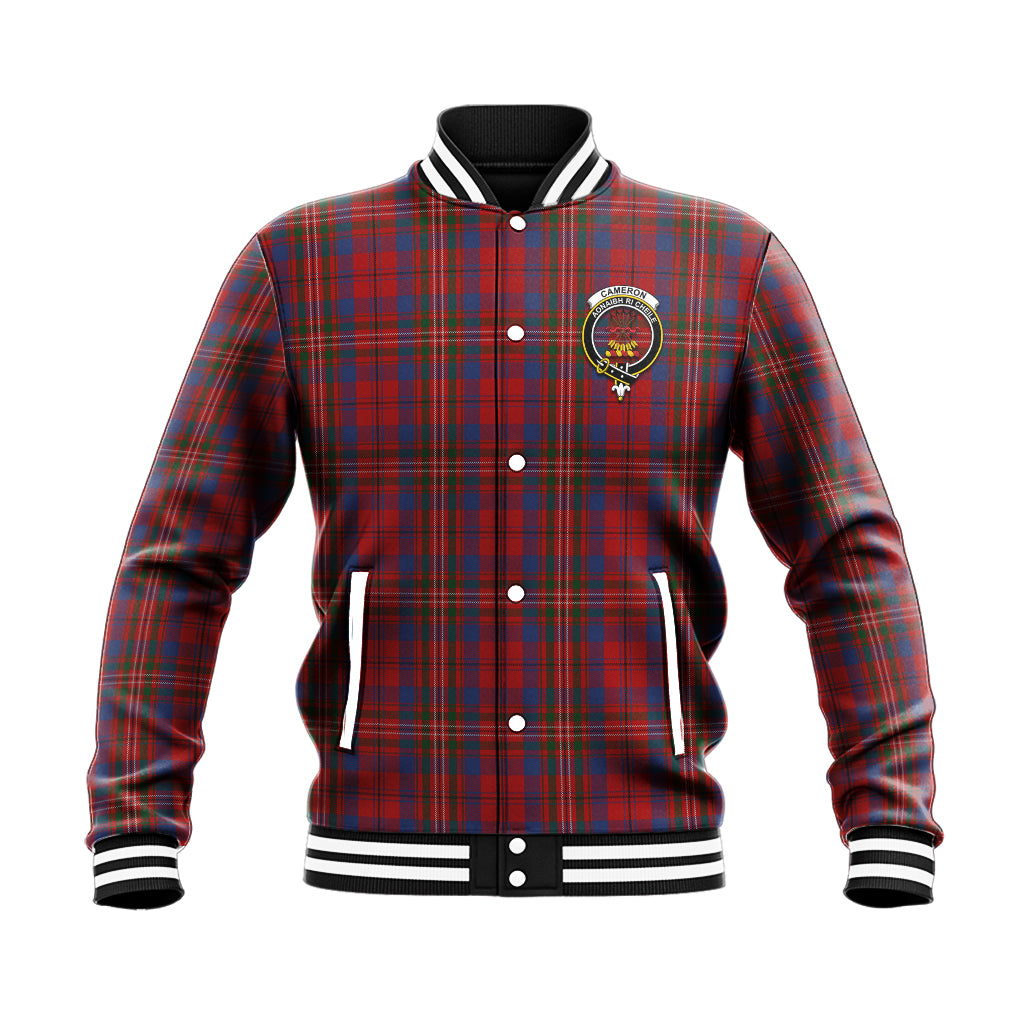 Cameron of Locheil Tartan Baseball Jacket with Family Crest - Tartan Vibes Clothing