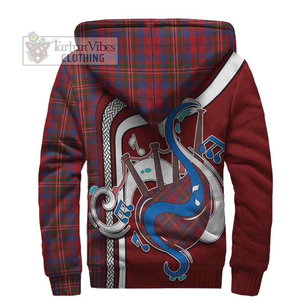 Cameron of Locheil Tartan Sherpa Hoodie with Epic Bagpipe Style - Tartanvibesclothing Shop