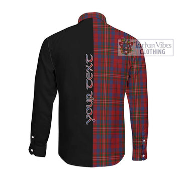 Cameron of Locheil Tartan Long Sleeve Button Shirt with Family Crest and Half Of Me Style