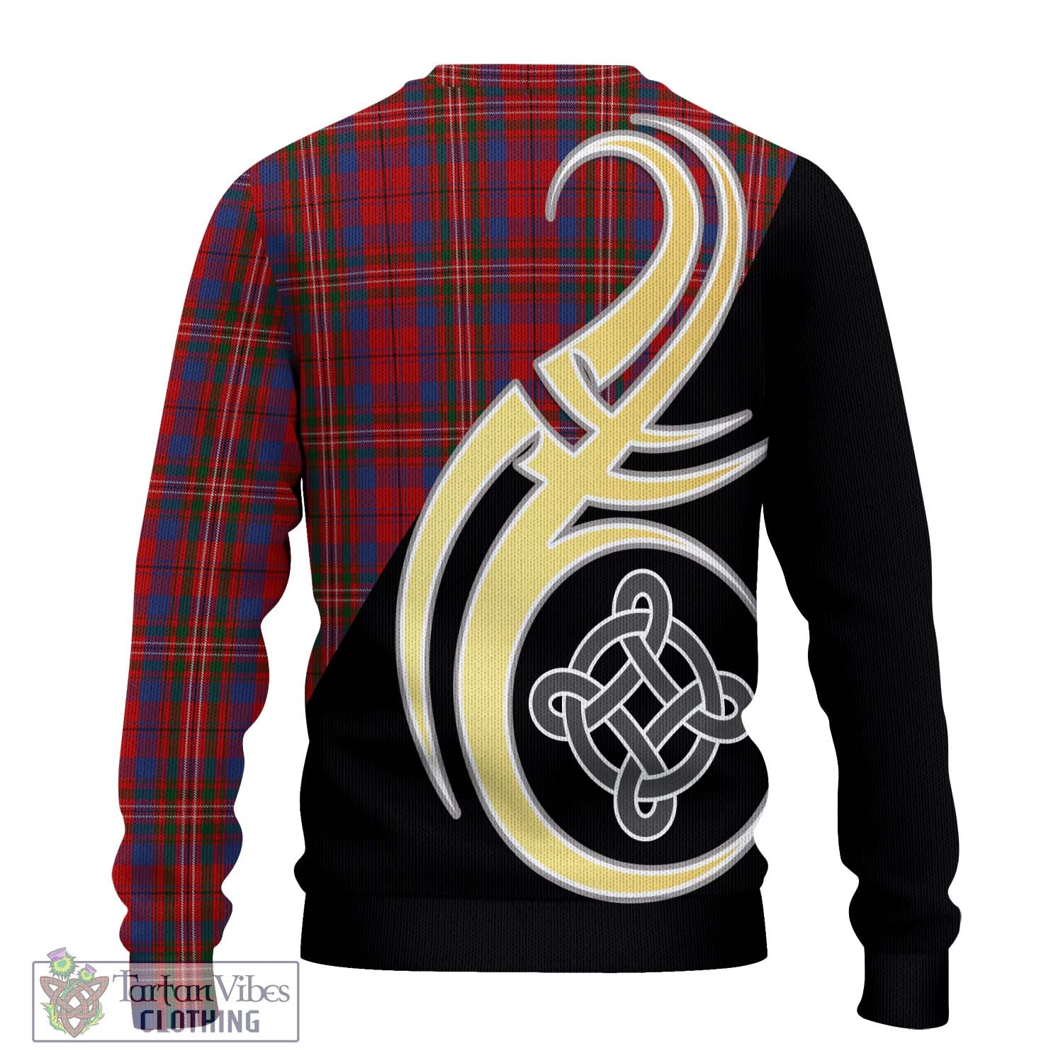 Cameron of Locheil Tartan Knitted Sweater with Family Crest and Celtic Symbol Style - Tartan Vibes Clothing