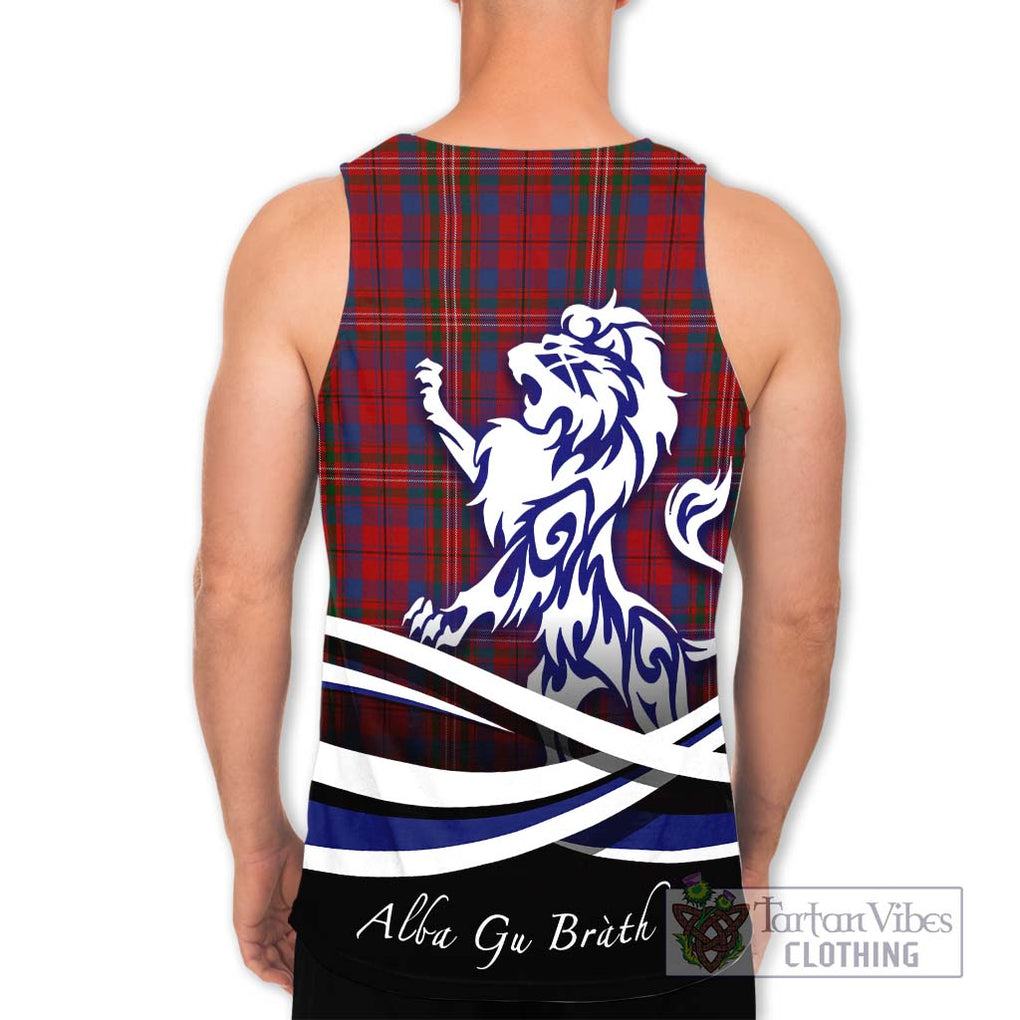 Cameron of Locheil Tartan Men's Tank Top with Alba Gu Brath Regal Lion Emblem - Tartanvibesclothing Shop