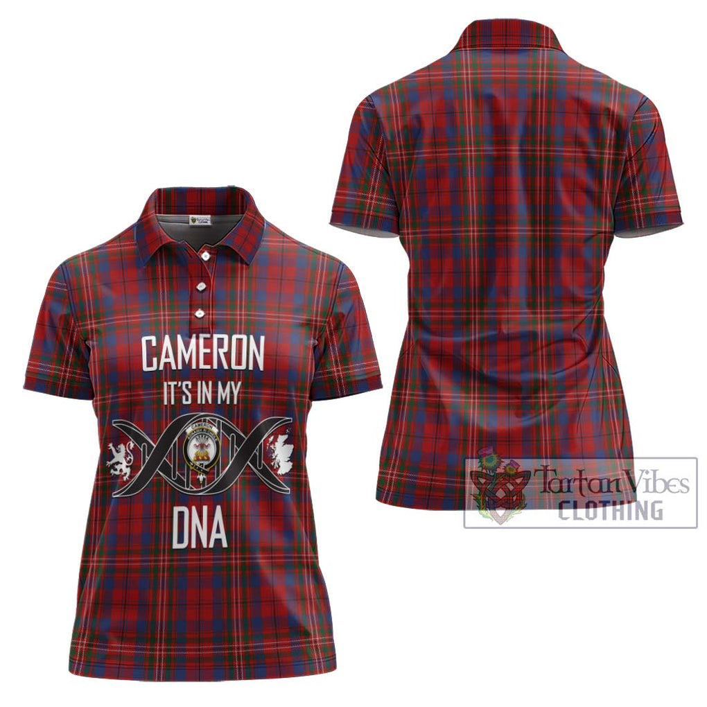 Cameron of Locheil Tartan Women's Polo Shirt with Family Crest DNA In Me Style - Tartanvibesclothing Shop