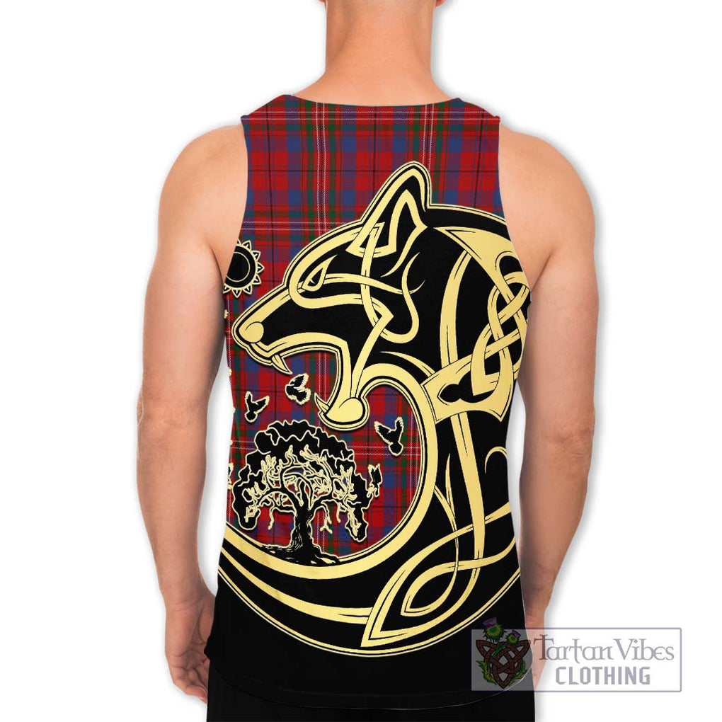 Cameron of Locheil Tartan Men's Tank Top with Family Crest Celtic Wolf Style - Tartan Vibes Clothing