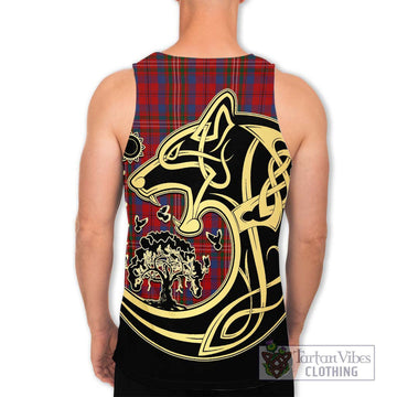 Cameron of Locheil Tartan Men's Tank Top with Family Crest Celtic Wolf Style