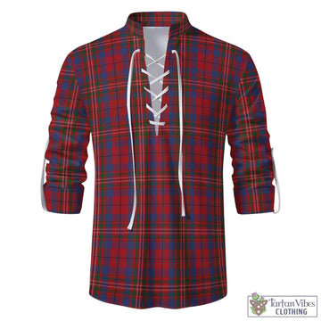 Cameron of Locheil Tartan Men's Scottish Traditional Jacobite Ghillie Kilt Shirt