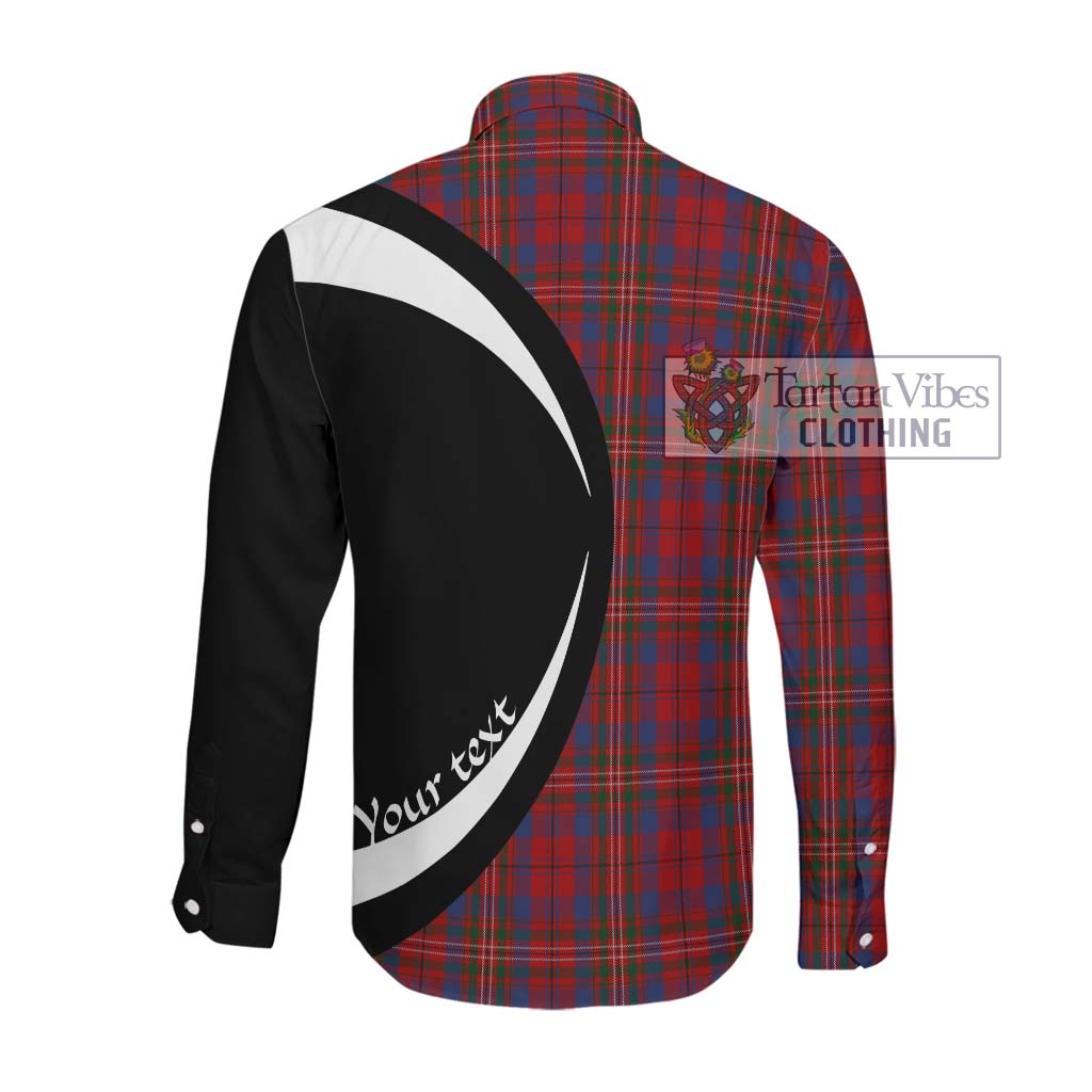 Cameron of Locheil Tartan Long Sleeve Button Up with Family Crest Circle Style Men's Shirt - Tartan Vibes Clothing