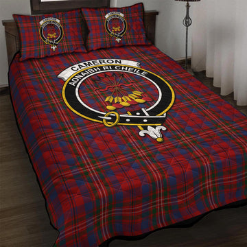 Cameron of Locheil Tartan Quilt Bed Set with Family Crest